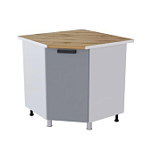 Шкаф нижний угловой УР кухня Марбл без столешницы (Белый/Мята софт)