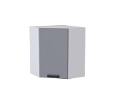 Шкаф верхний угловой сушка УС2 кухня Марбл (Белый/Мята софт)