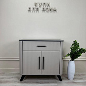 Комод Фиделия 76.03 (Серый камень/Грей/Мрамор черный)