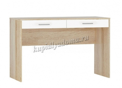Стол письменный Стелс 120 2 ящика (Дуб сонома/Белый)