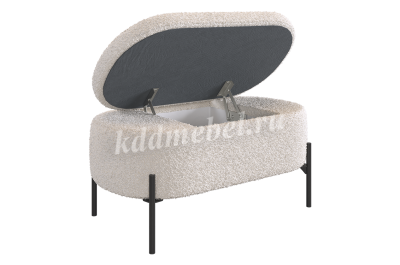 Пуф Барни (Белый плюш)