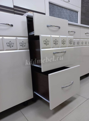 Кухня Мила Люкс 2,0 (Венге/Жемчуг)