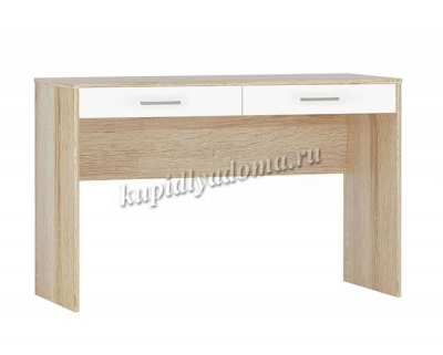 Стол письменный Стелс 100 2 ящика (Дуб сонома/Белый)