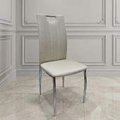 Стул обеденный F-77 хром (Бежевый/Ткань A-02-2)