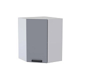 Шкаф верхний угловой УВ кухня Марбл (Белый/Мята софт)