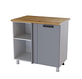 Угловой рабочий стол угол прямой УР2 кухня Марбл без столешницы (Белый/Мята софт) 