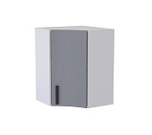 Шкаф верхний угловой сушка УСР кухня Марбл (Белый/Мята софт)