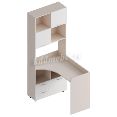 Письменный уголок Умка левый (Тефия/Белый лофт)